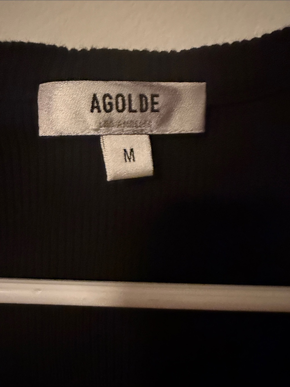 Agolde Black Ribbed Tank Top - Picture 2 of 3